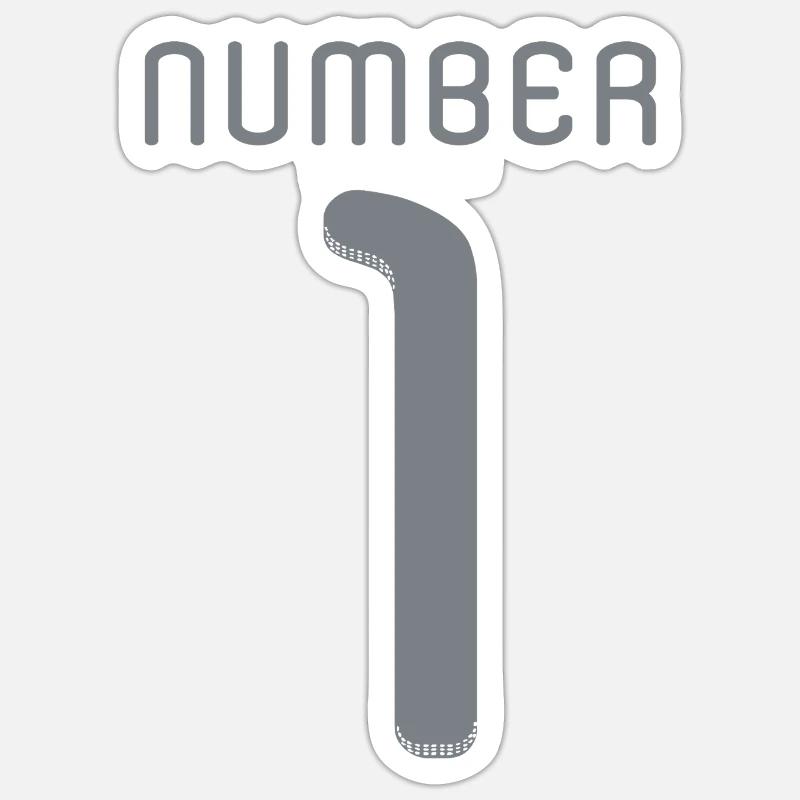 Numéro Un ☝ - Sticker taille S (10 x 10 cm) - blanc mat
