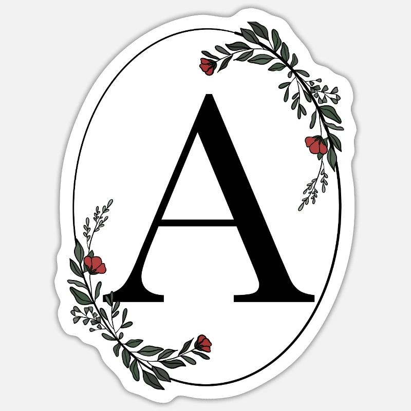 Letter A - Sticker size S (10 x 10 cm) - white matte