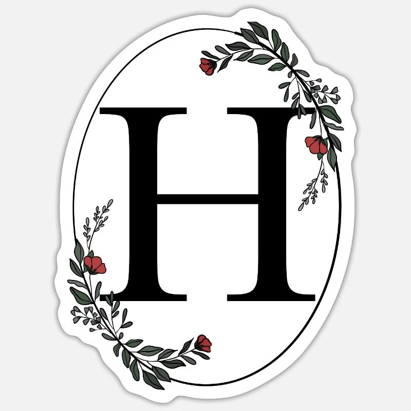 Buchstabe H - Sticker Größe S (10 x 10 cm) - Mattweiß