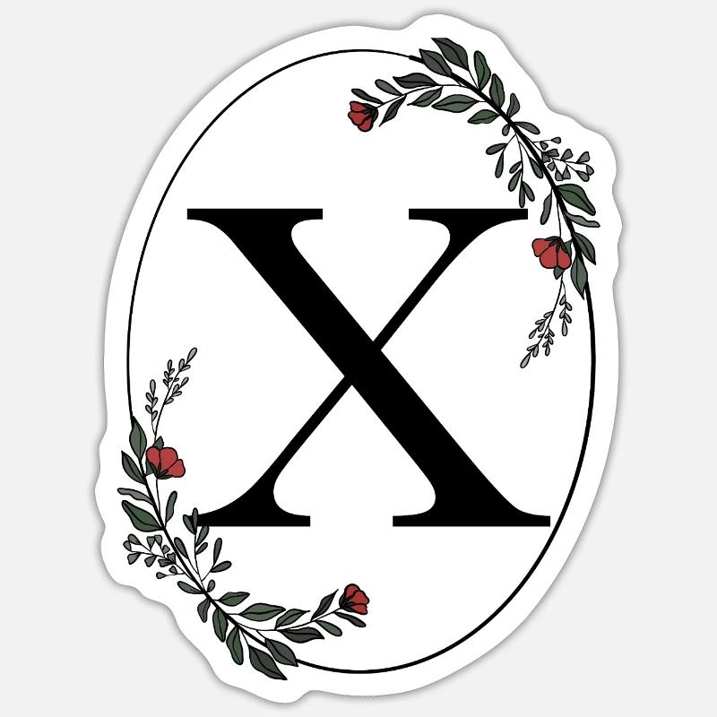 Buchstabe X - Sticker Größe S (10 x 10 cm) - Mattweiß