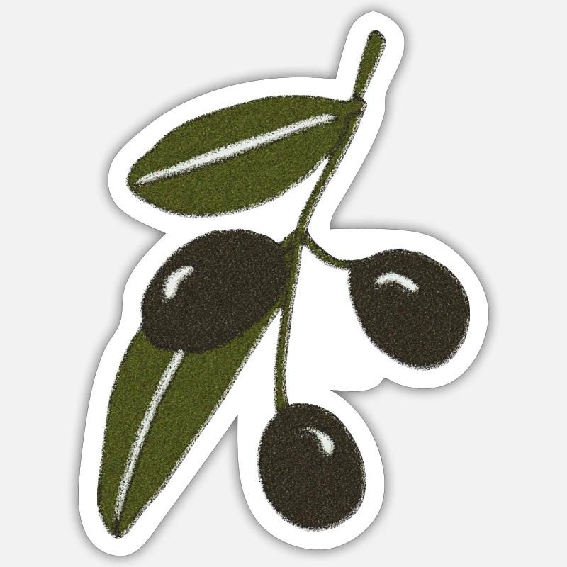 Olive Branch Impressionism - Sticker size S (10 x 10 cm) - white matte