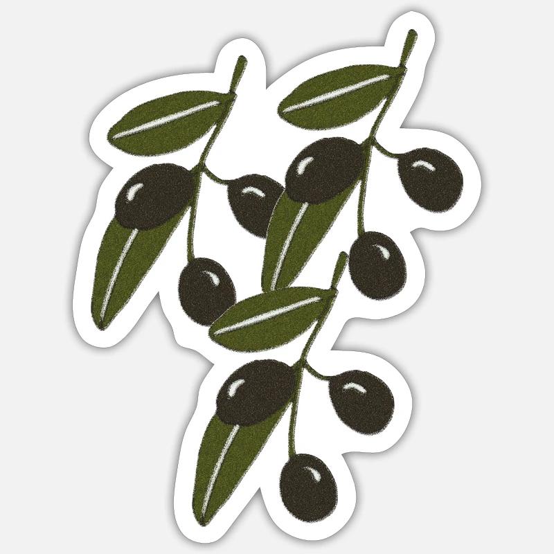 Olive Branches Impressionism Sticker size S (10 x 10 cm)