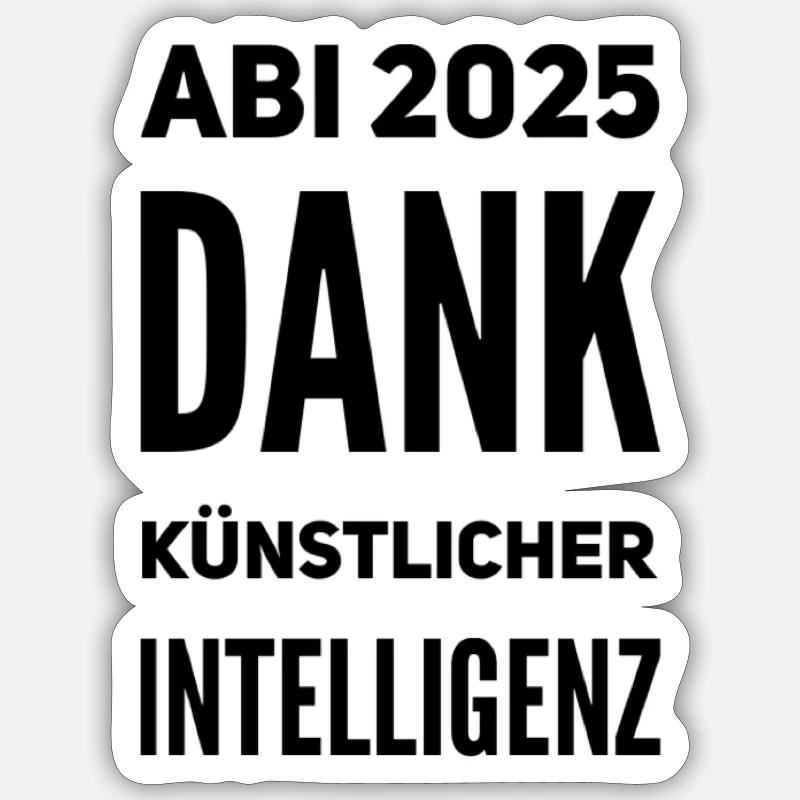Abi Spruch - Sticker taille S (10 x 10 cm) - blanc mat