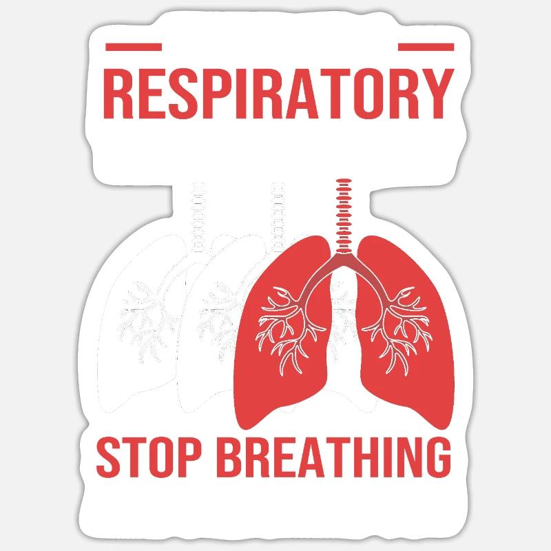 respirer de l’oxygène - Sticker taille S (10 x 10 cm) - blanc mat