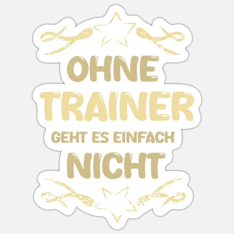 Trainer Trainer - Sticker Größe S (10 x 10 cm) - Mattweiß