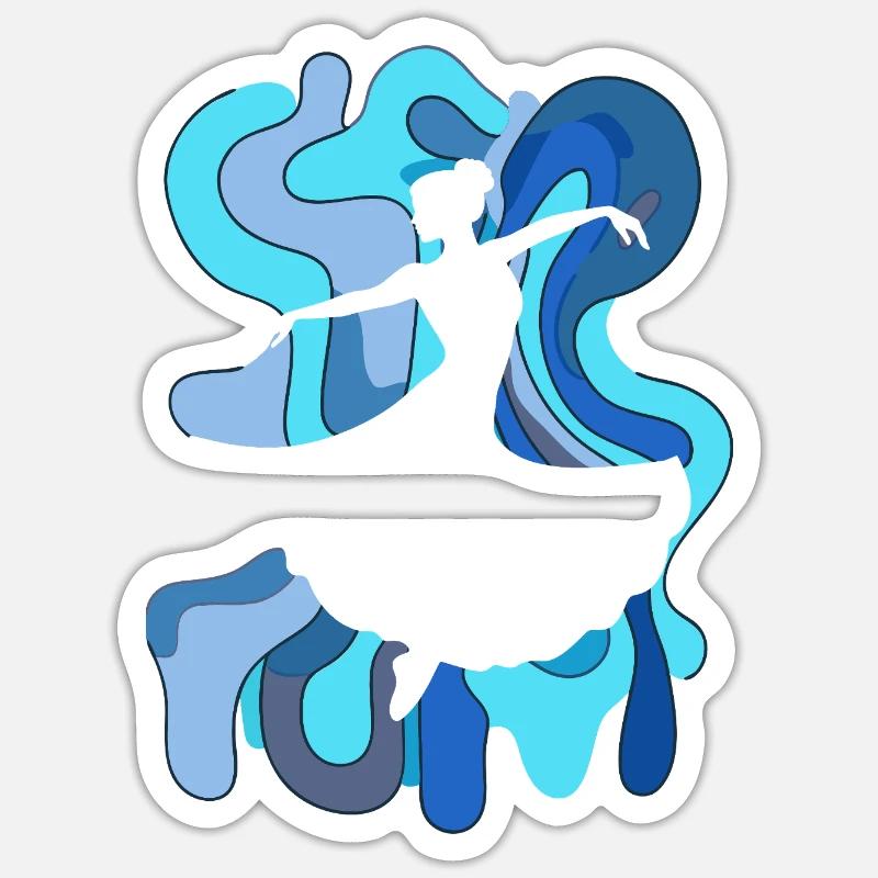 École de danse Foxtrot Sticker taille S (10 x 10 cm)