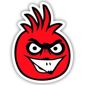 Parrot Bird Stares Nasty Aggressive Rage - Sticker size S (10 x 10 cm) - white matte - Front