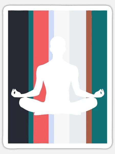 Meditation Spiritualitaet - Sticker Größe S (10 x 10 cm) - Mattweiß