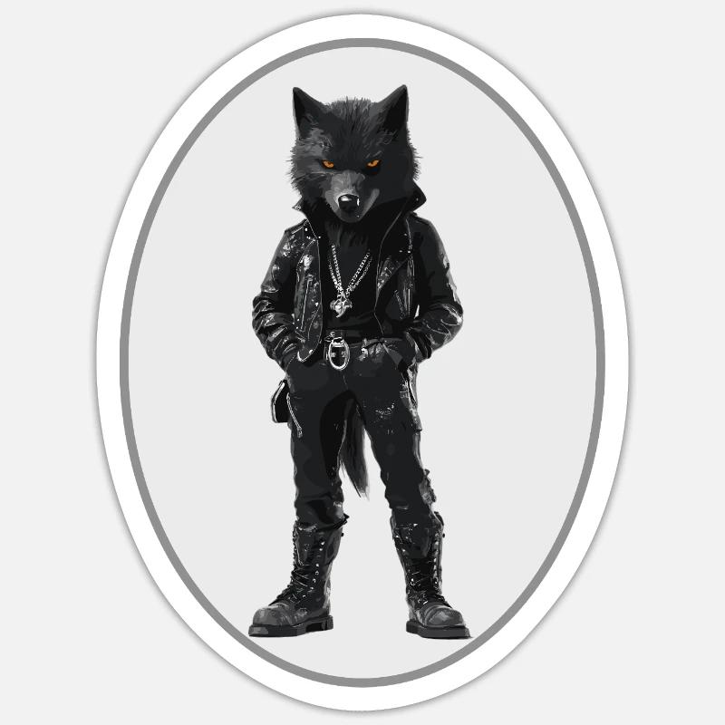 Wolf Sticker Größe S (10 x 10 cm)