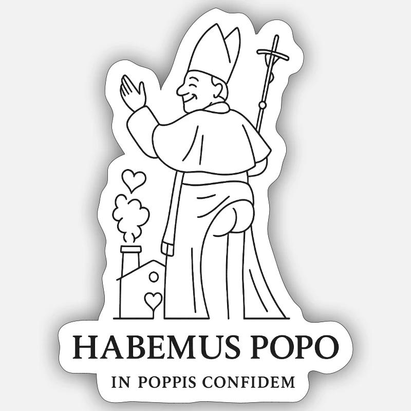 Habemus Popo Sticker Größe S (10 x 10 cm)