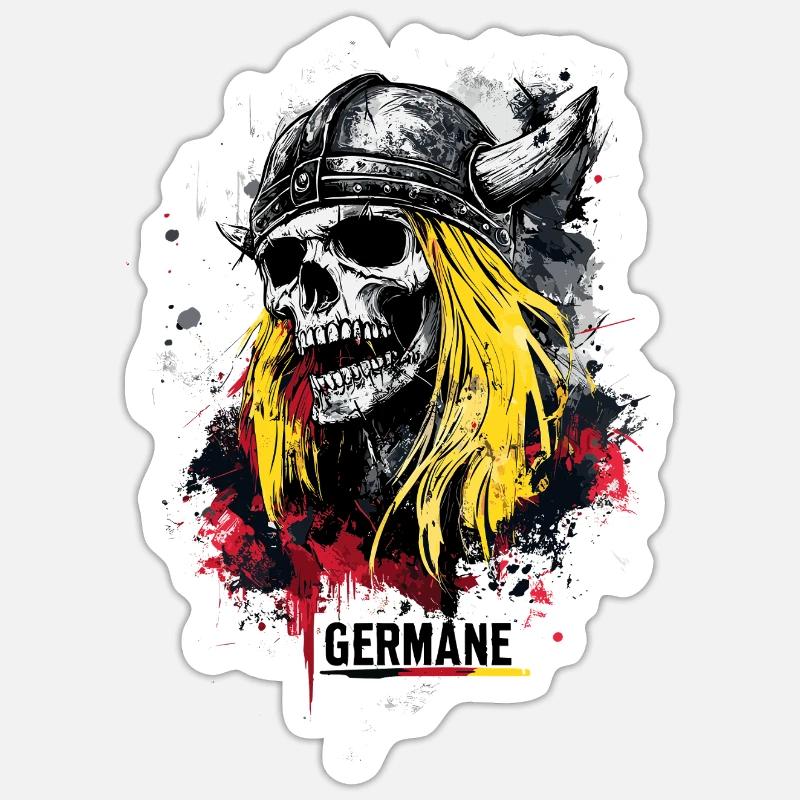 Germane Warrior Tribe German Germany Germa Sticker size S (10 x 10 cm)