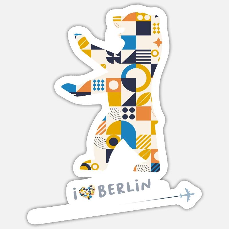 Berliner Bär Berlin - Sticker Größe S (10 x 10 cm) - Mattweiß