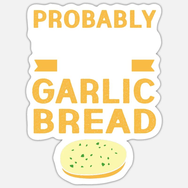 Bread Garlic - Sticker size S (10 x 10 cm) - white matte