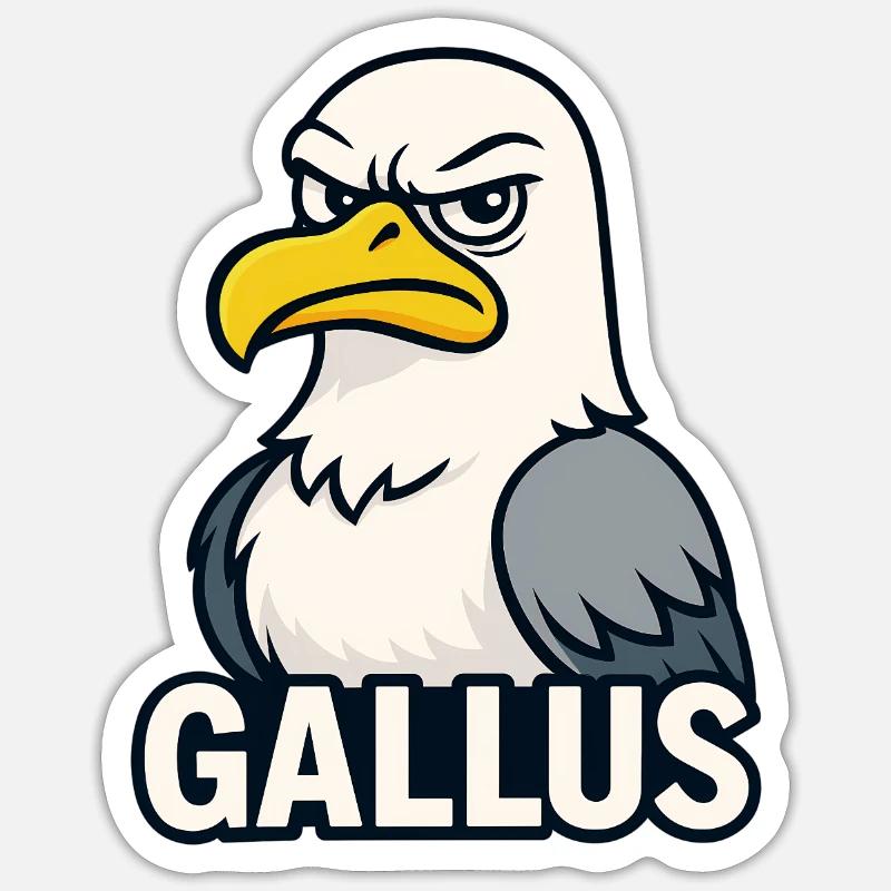 Bold Eagle Mascot Illustration Sticker size S (10 x 10 cm)