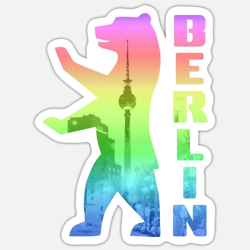 Berlin Pride - Sticker size S (10 x 10 cm) - white matte