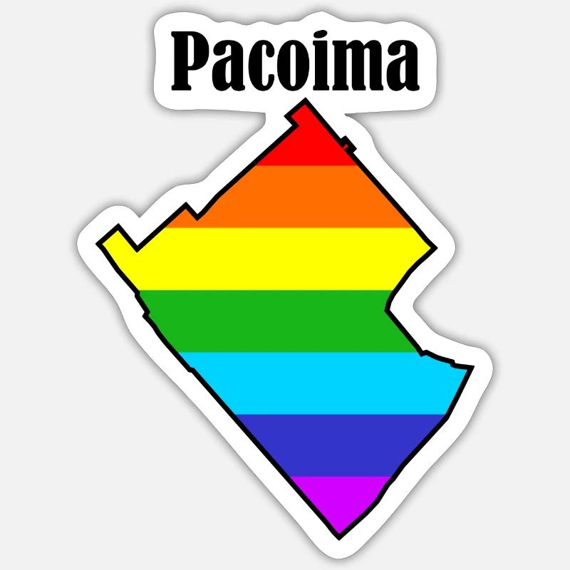 Pacoima - Sticker Größe S (10 x 10 cm) - Mattweiß