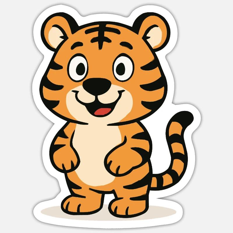 Tiger Comic Sticker size S (10 x 10 cm)
