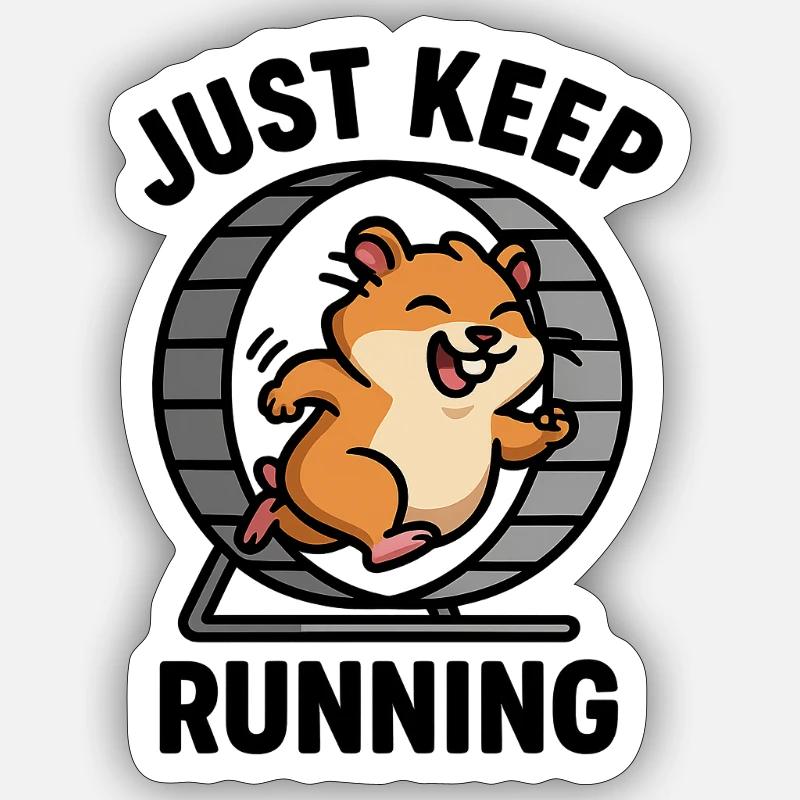 Just Keep Running Sticker size S (10 x 10 cm)