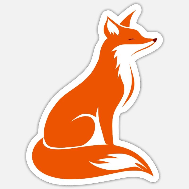 Fox - Sticker size S (10 x 10 cm) - white matte