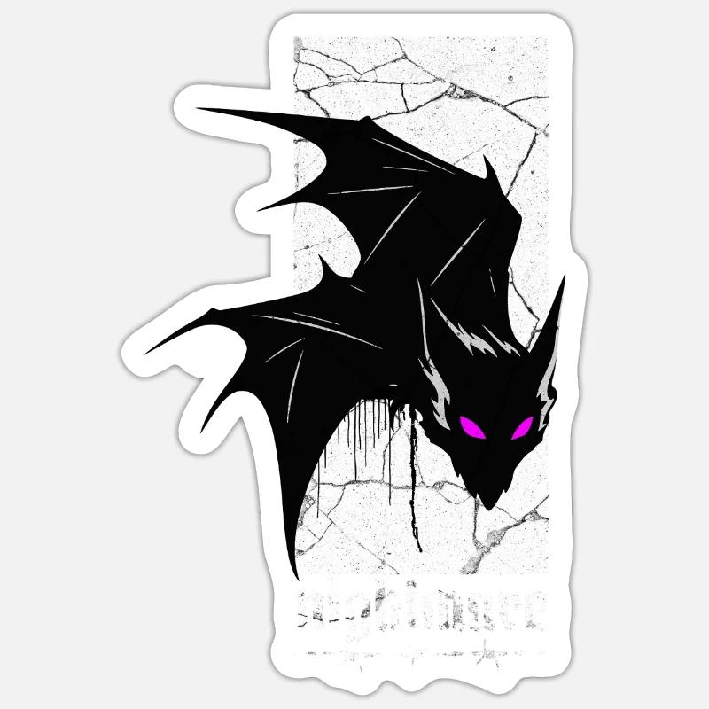 Nightmare Bat – Gothic Horror Vampire Creature Art Sticker size S (10 x 10 cm)