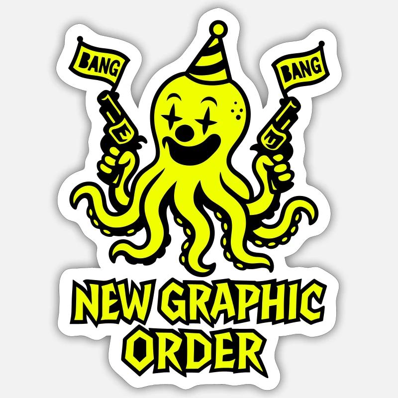 New Graphic Order Octopus Sticker size S (10 x 10 cm)