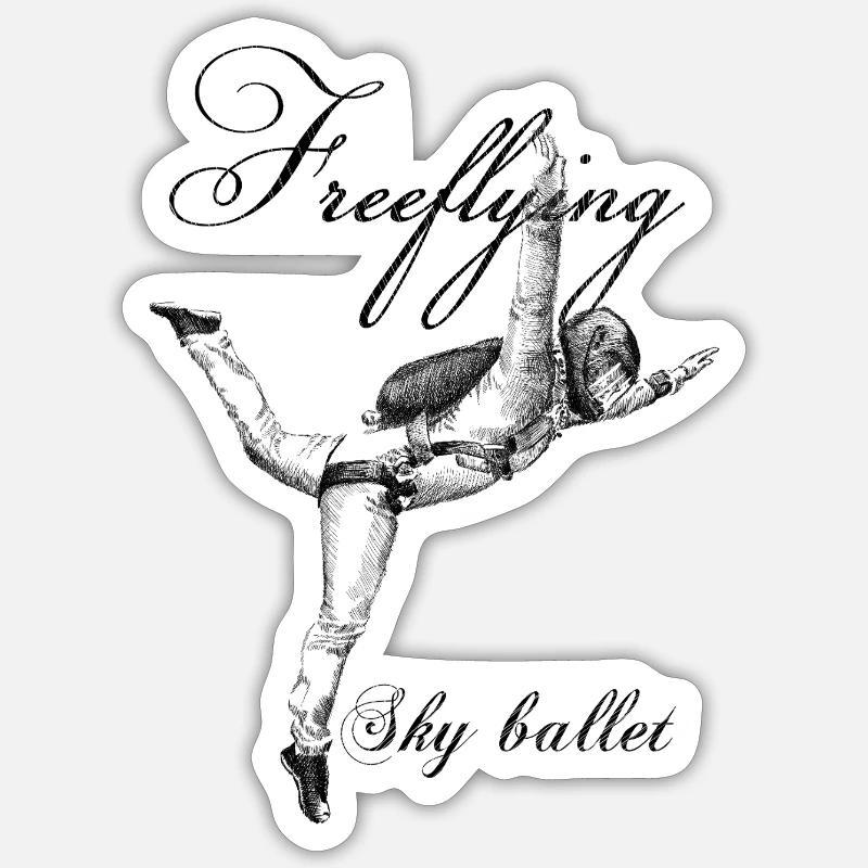 Vol libre - Sticker taille S (10 x 10 cm) - blanc mat