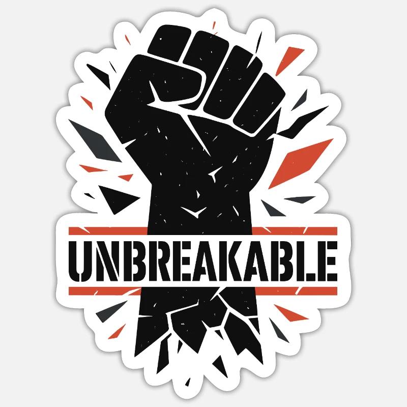 Une puissance indéfectible - Sticker taille S (10 x 10 cm) - blanc mat