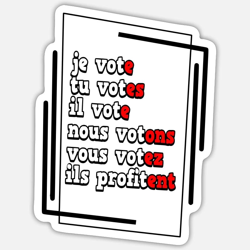 Humorous Electoral Commitment Poster Sticker size S (10 x 10 cm)
