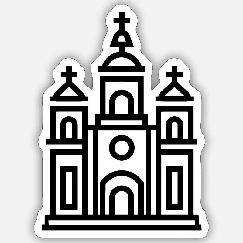 cathedral - Sticker size S (10 x 10 cm) - white matte