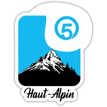 Haut Alpin département des hautes alpes 05 - Sticker taille S (10 x 10 cm) - blanc mat - Devant