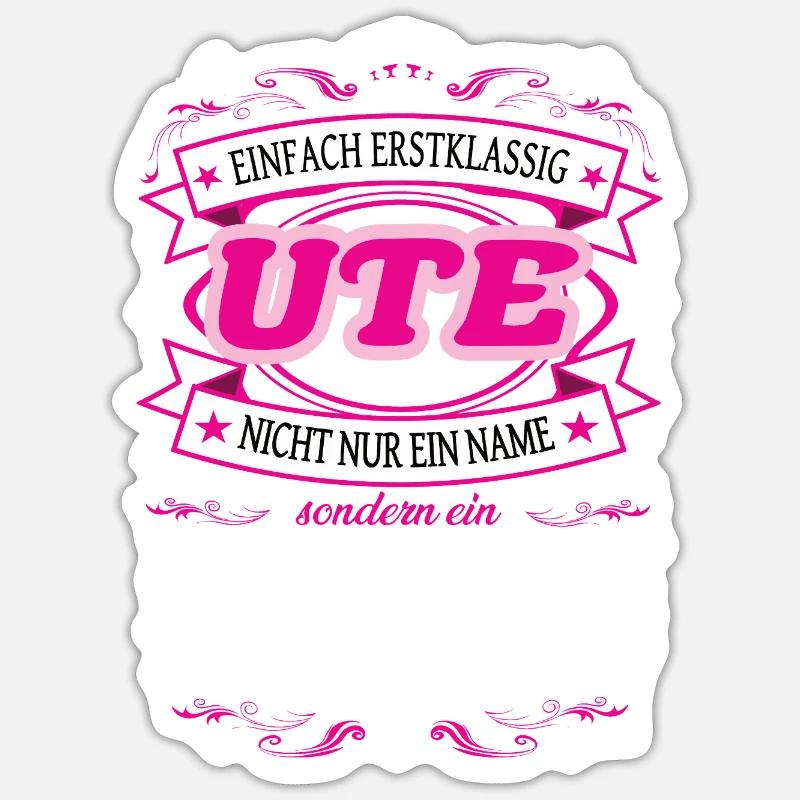 Quality feature Ute simply first-class - Sticker size S (10 x 10 cm) - white matte