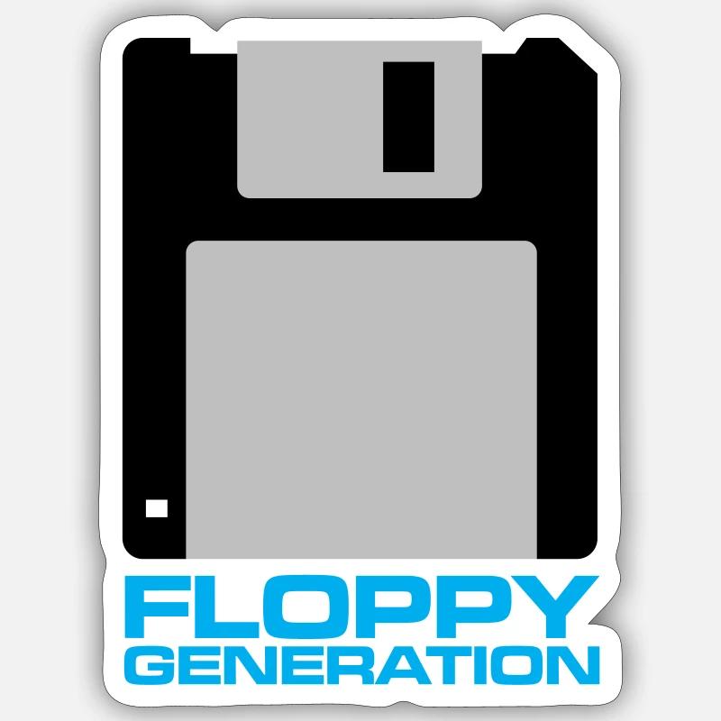 Diskette Generation 3.5 - Sticker Größe S (10 x 10 cm) - Mattweiß