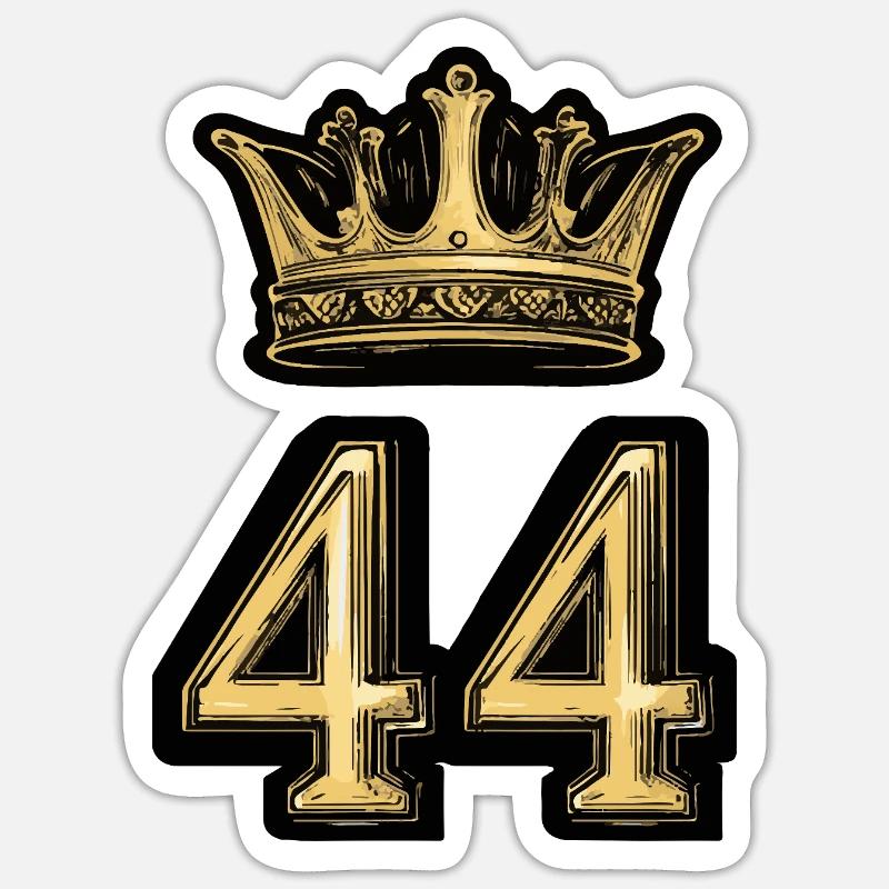 44 Number Krone - Sticker size S (10 x 10 cm) - white matte