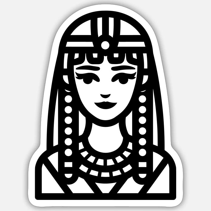 pharaon - Sticker taille S (10 x 10 cm) - blanc mat