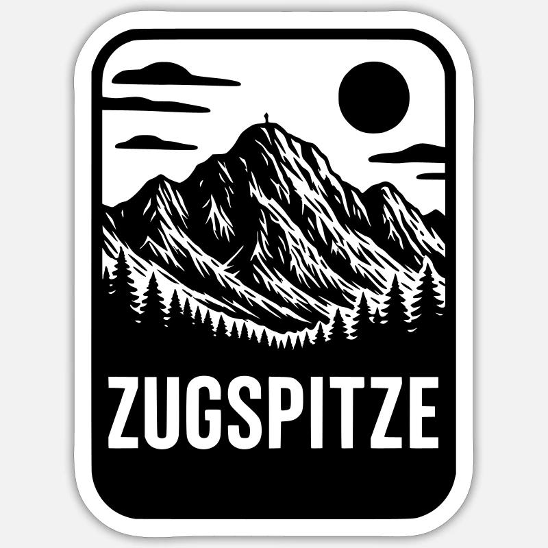Zugspitze Berg Germany - Sticker size S (10 x 10 cm) - white matte