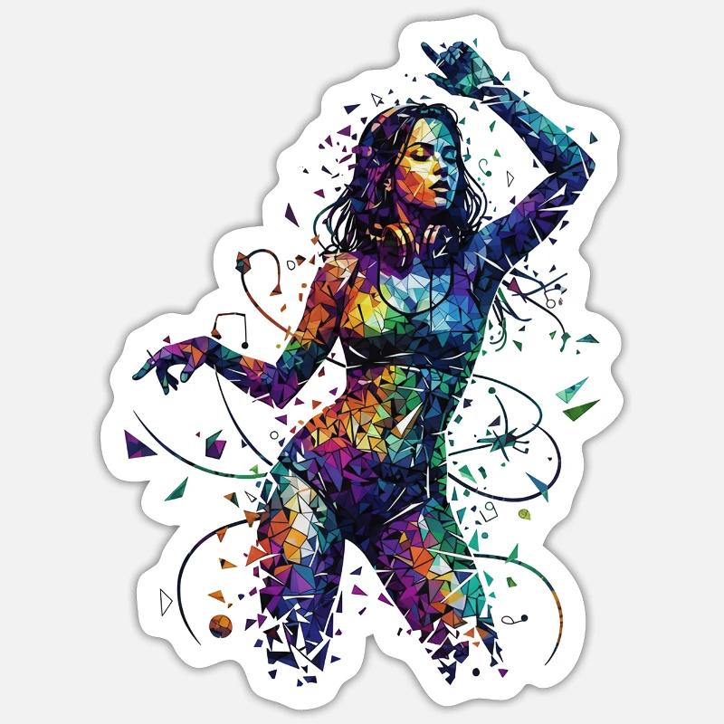 Vibe Motion - Sticker taille S (10 x 10 cm) - blanc mat