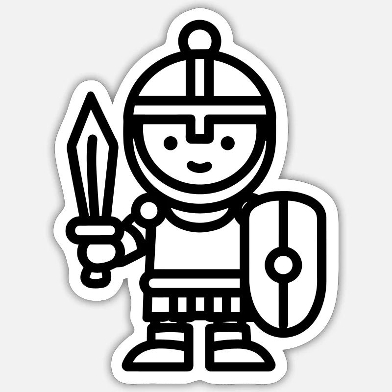 guerrier Sticker taille S (10 x 10 cm)