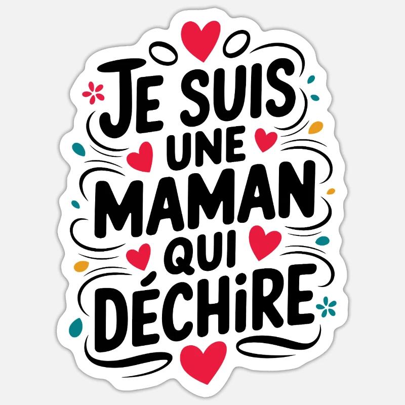 Ich bin eine Killer-Mutter - Sticker Größe S (10 x 10 cm) - Mattweiß