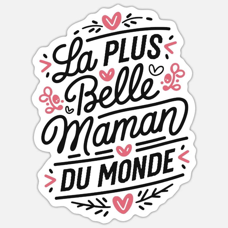 Die schönste Mama der Welt - Sticker Größe S (10 x 10 cm) - Mattweiß