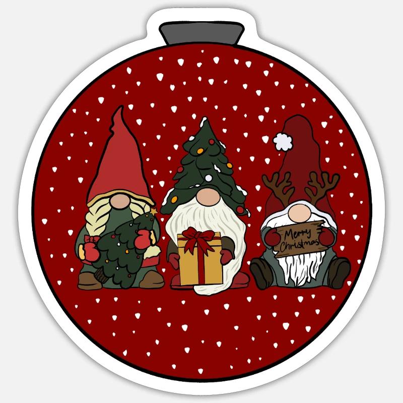 Bauble - Sticker size S (10 x 10 cm) - white matte
