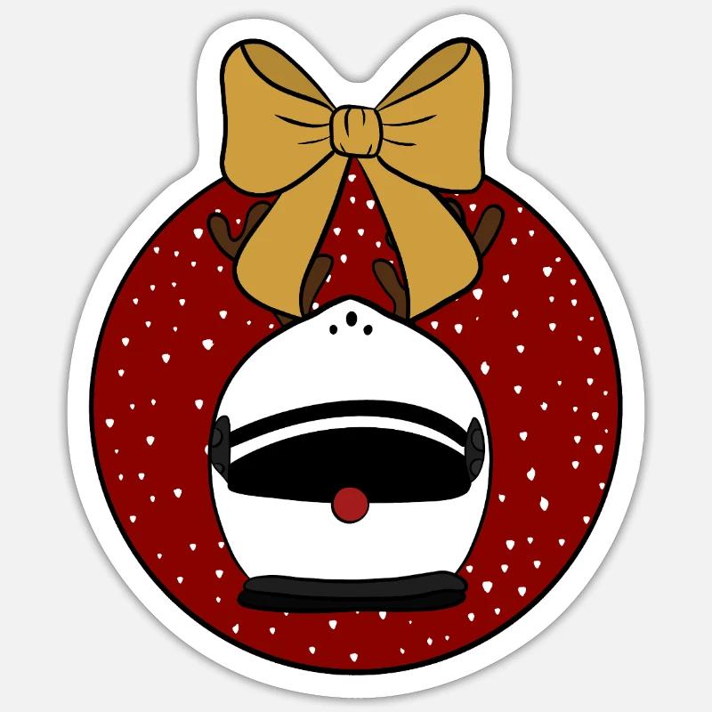 Weihnachtskugel  - Sticker Größe S (10 x 10 cm) - Mattweiß