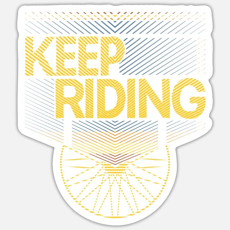 Keep Riding Cycling Pattern - Sticker size S (10 x 10 cm) - white matte