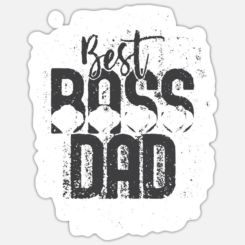 Best Dad Statement Tee - Sticker size S (10 x 10 cm) - white matte