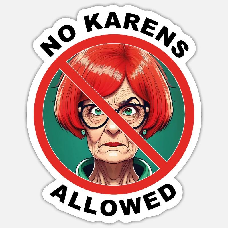 Karen_Ai-image_Tshirt_Luuks - Sticker Größe S (10 x 10 cm) - Mattweiß
