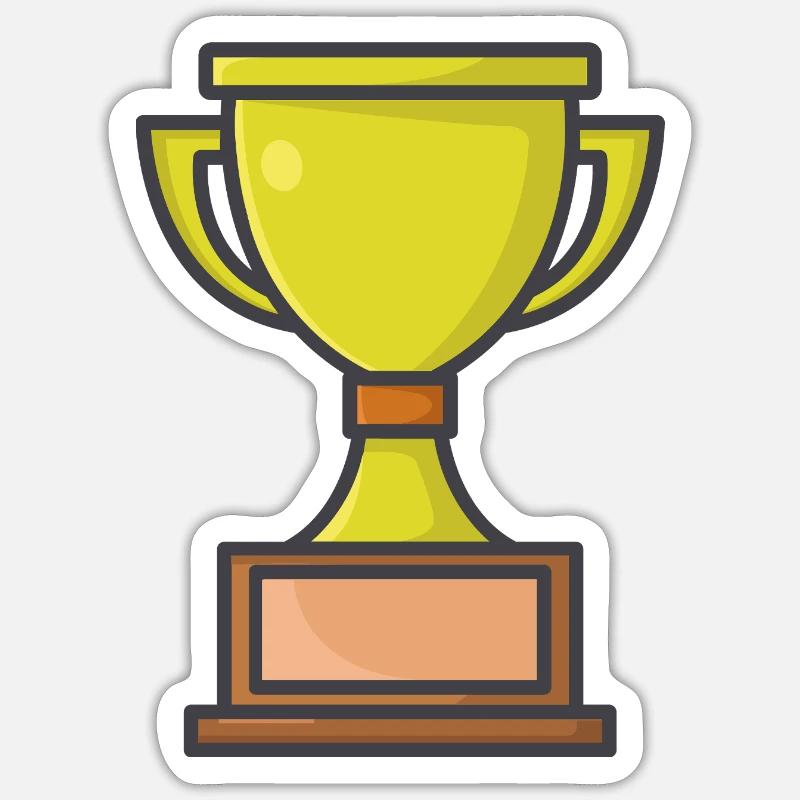 Trophy - Sticker size S (10 x 10 cm) - white matte