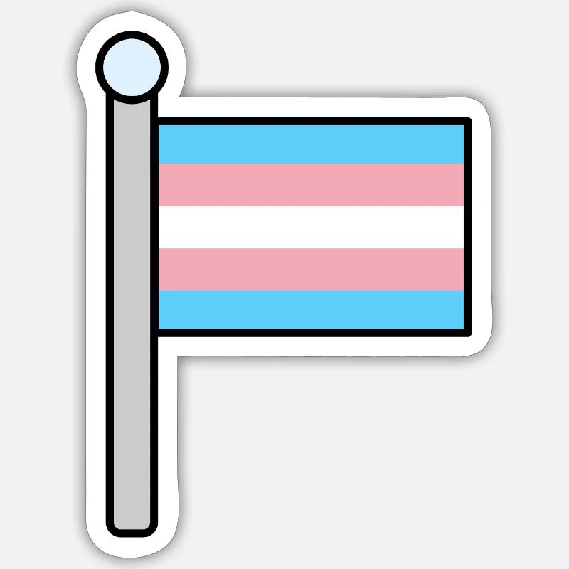 Trans Pride Flag Sticker size S (10 x 10 cm)
