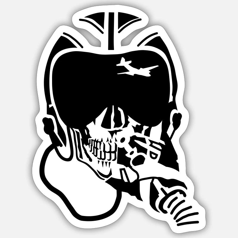 Jet Pilot Sticker Größe S (10 x 10 cm)
