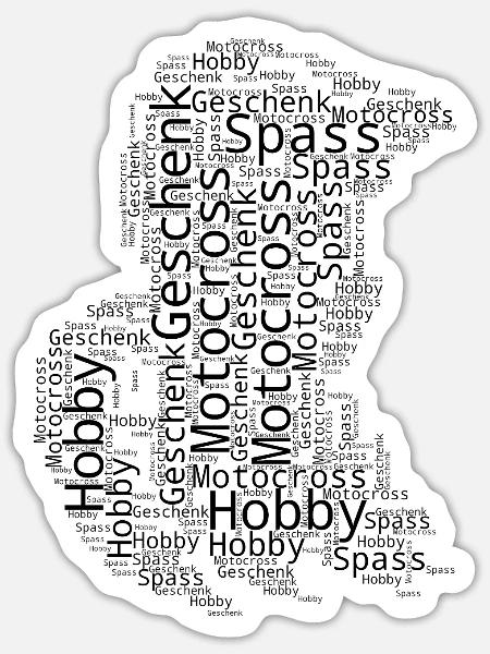 Motocross Stil für jeden Anlass - Sticker Größe S (10 x 10 cm) - Mattweiß