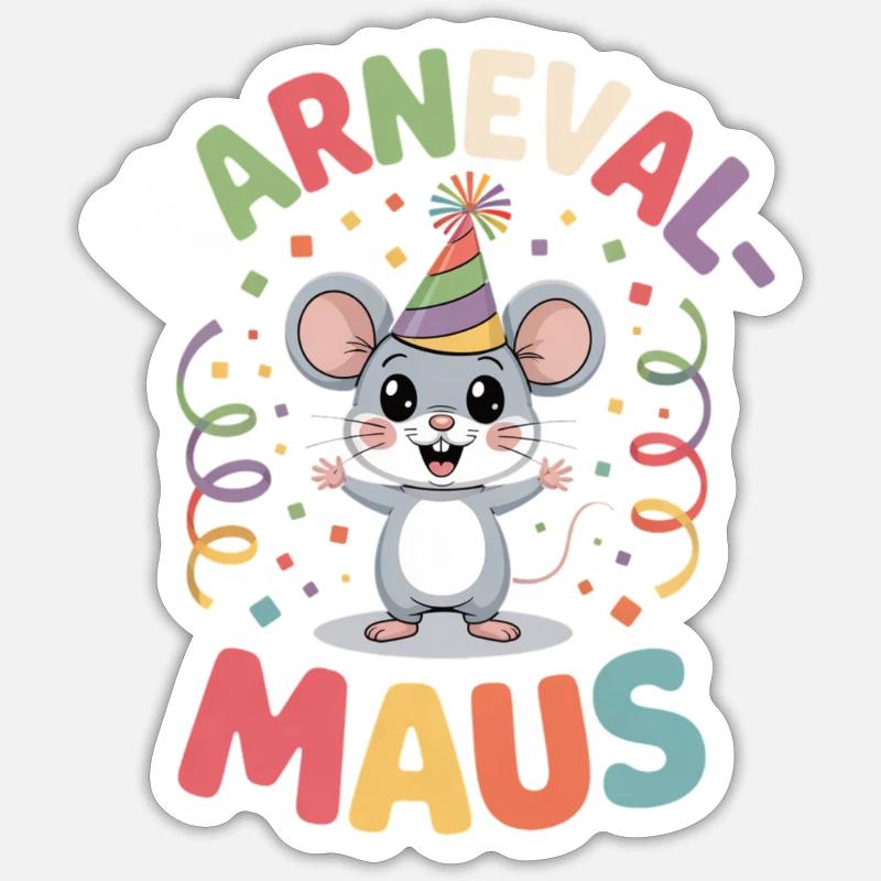 Carnival Mouse Cologne Carnival Mouse - Sticker size S (10 x 10 cm) - white matte