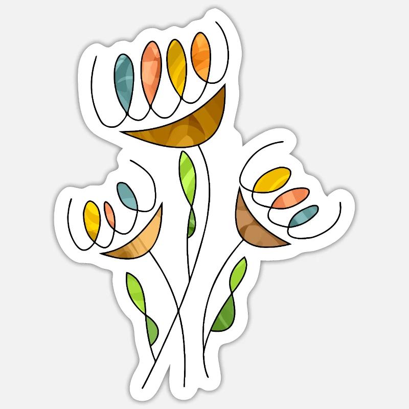 Fleur Sticker taille S (10 x 10 cm)
